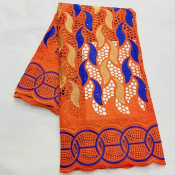 

10 option (5yards/pc) Beautiful holes embroidered African cotton lace fabric new design Swiss voile lace for party dress CL3260B