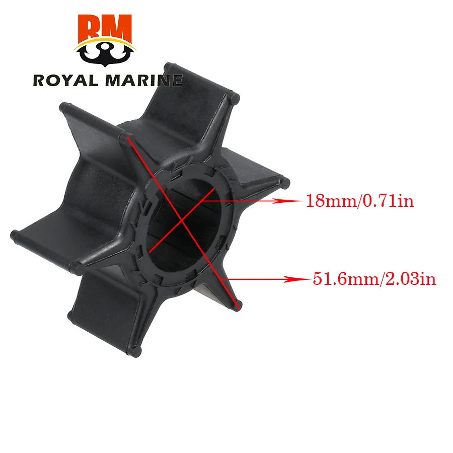 Water Pump Impeller for Yamaha outboard engine parts 40-70HP 6H3-44352 697-44352 697-44352-00