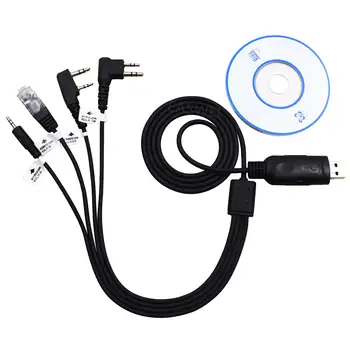 

50pcs 4in1 USB Programming Cable Adapter for KENWOOD Motorola TYT BAOFENG KST Radio