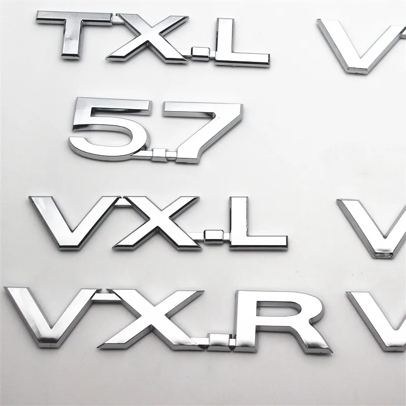 para estilo do carro prata gxr vxr txl vxs emblema preto reequipamento logotipo toyota land cruiser prado tronco tampa adesivo