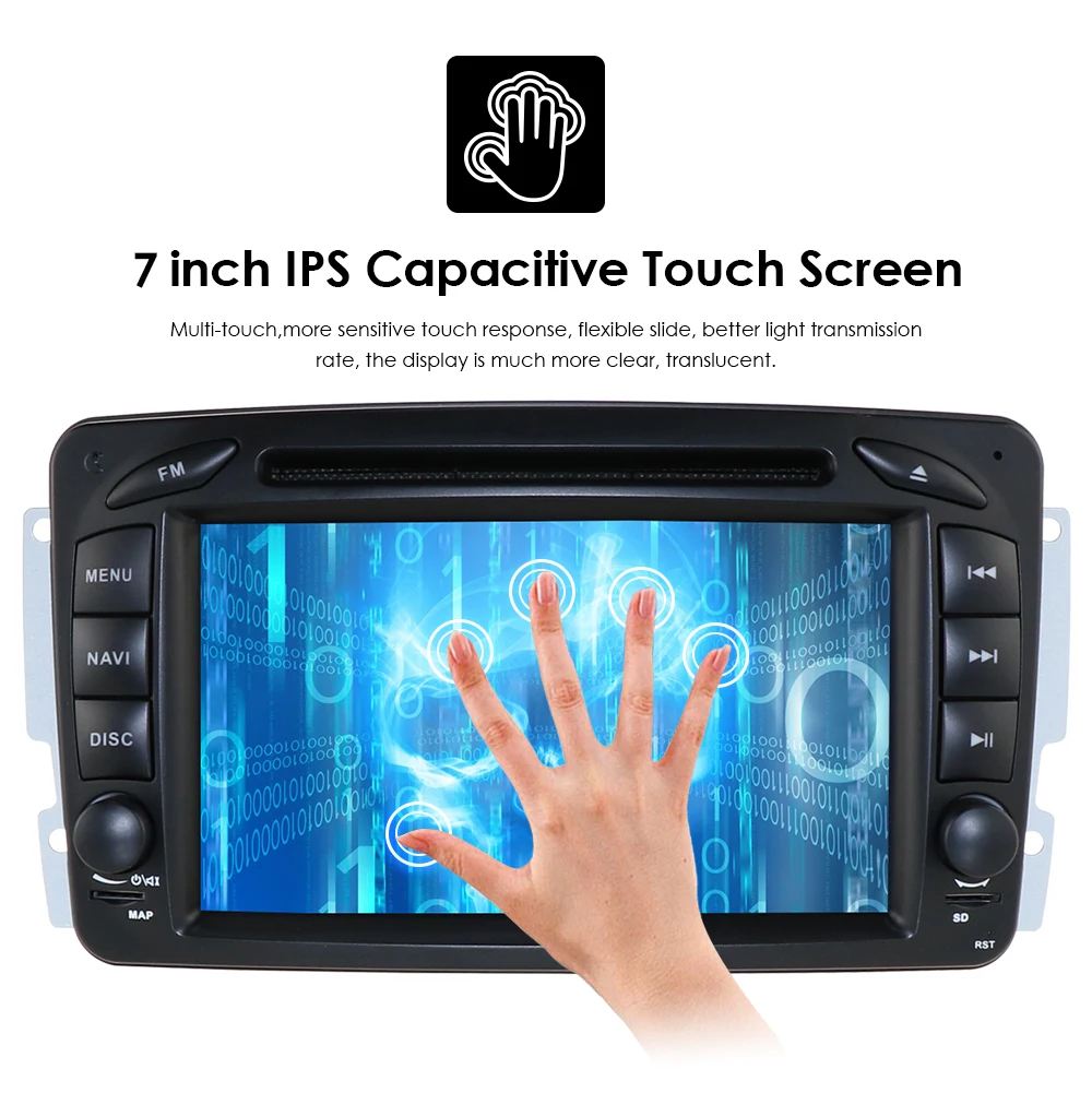 Flash Deal 2DIN Android 9.0PX5 Octa core 4GRAM+64GROM GPS Navigation for Mercedes-Benz A-W168 C-W203Viano VitoW209Support SWC WIFI 14