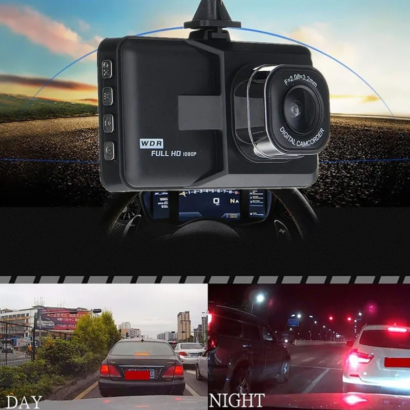 " Автомобильный видеорегистратор камера Full HD 1080P видеокамера с обнаружением движения/циклическая запись
