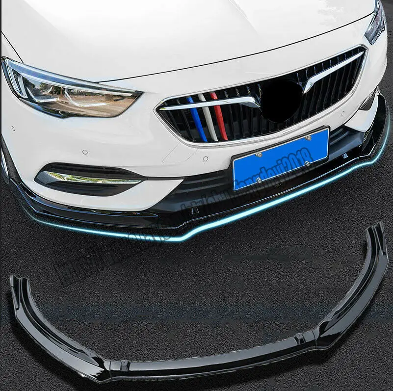 Модификация автомобиля автомобильные аксессуары черный ABS передний бампер для губ спойлер подходит для Buick Regal
