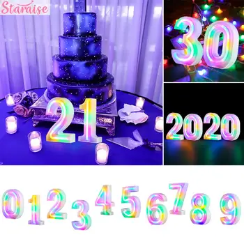 

Staraise Staraise Neon LED Lamp 0-9 Number LED Lighting Decoration for Kids 1st Birthday Adult Birthday Party Home Decor