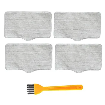 

4pcs Cleaning Mop Cloths + Cleaning Brush Replacement For Deerma ZQ610 ZQ600 ZQ100 Steam Engine Tool Set
