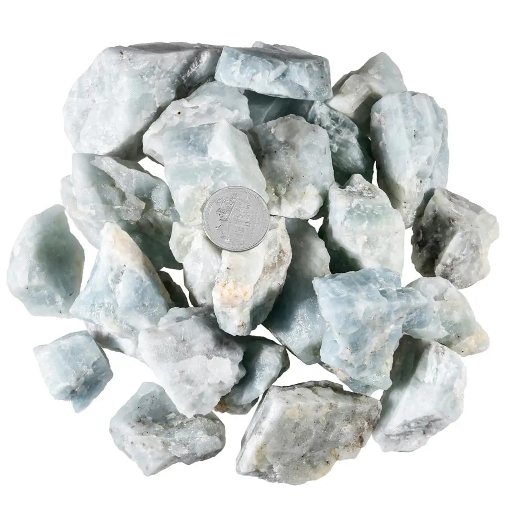 TUMBEELLUWA 460g Irregular Natural Raw Stone Mineral Specimen Reiki Healing Aquamarine For Fish Tank Decor Room Decoration natural crystal stone star moon shape hanging ornament reiki healing gemstone wall decor for window home decoration