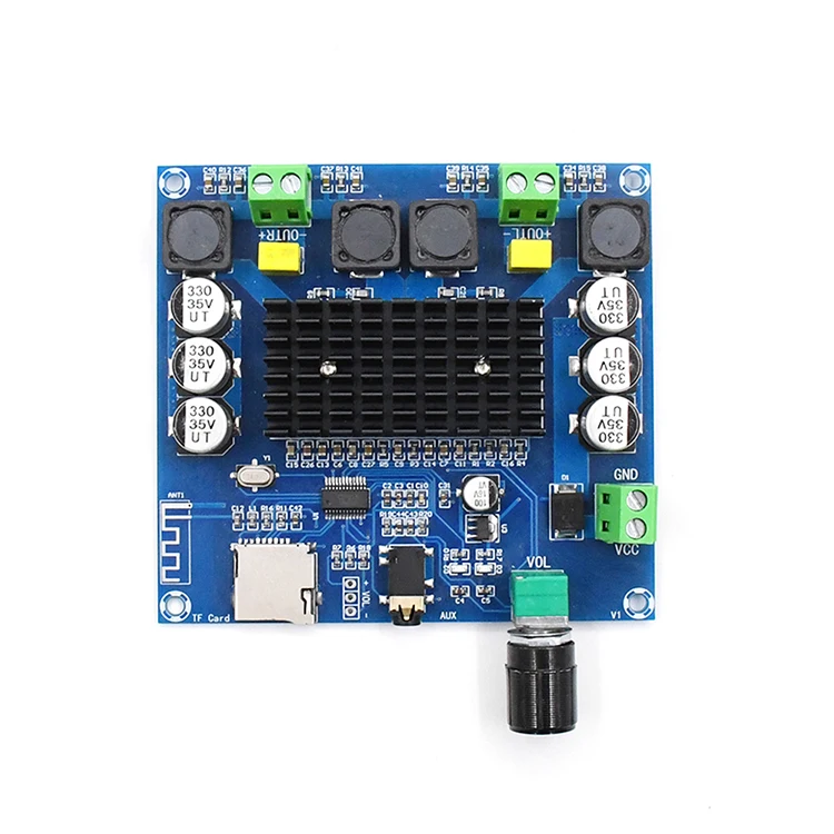 Tenghong 100 Вт* 2 TDA7498 Bluetooth 5,0 цифровой аудио усилитель двухканальный класса D стерео Aux TF карта усилитель декодированный DC12-30V