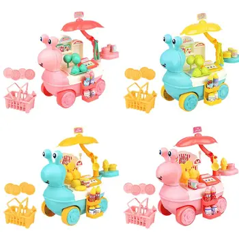 

Snail Ice Cream Candy Pushable Car Girls Play House Role Play Game DIY Toy DXAD