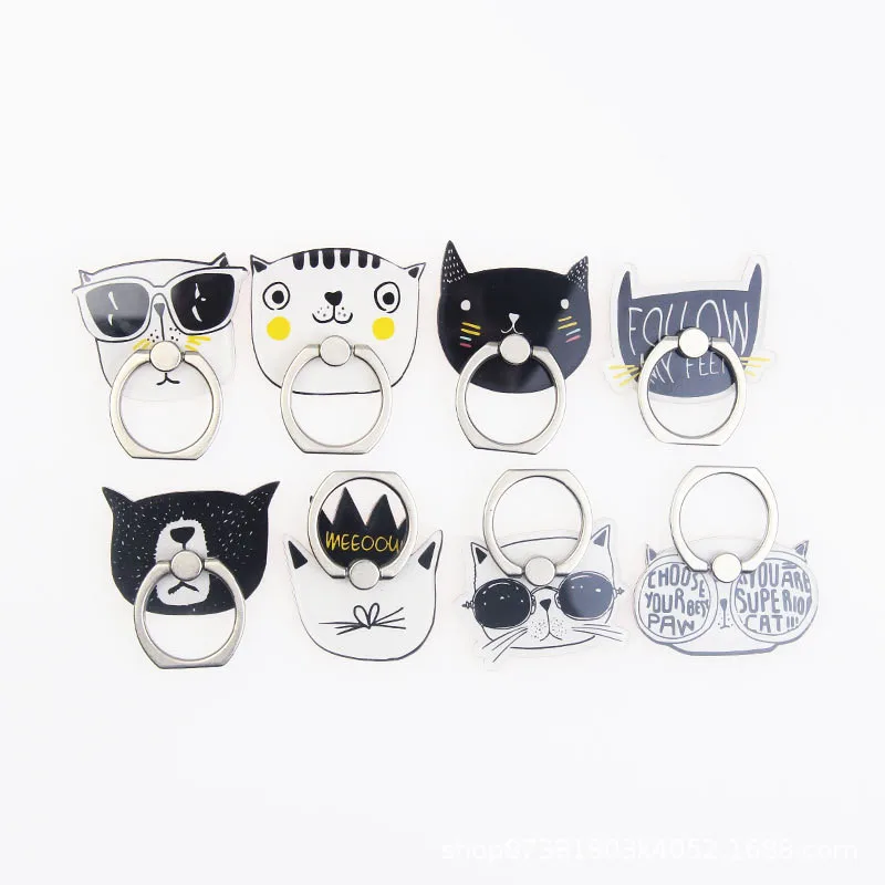 

Smart phone stand cute cat stand finger ring stand 360 degree rotating metal ring stand for iphone Huawei Xiaomi all mobile