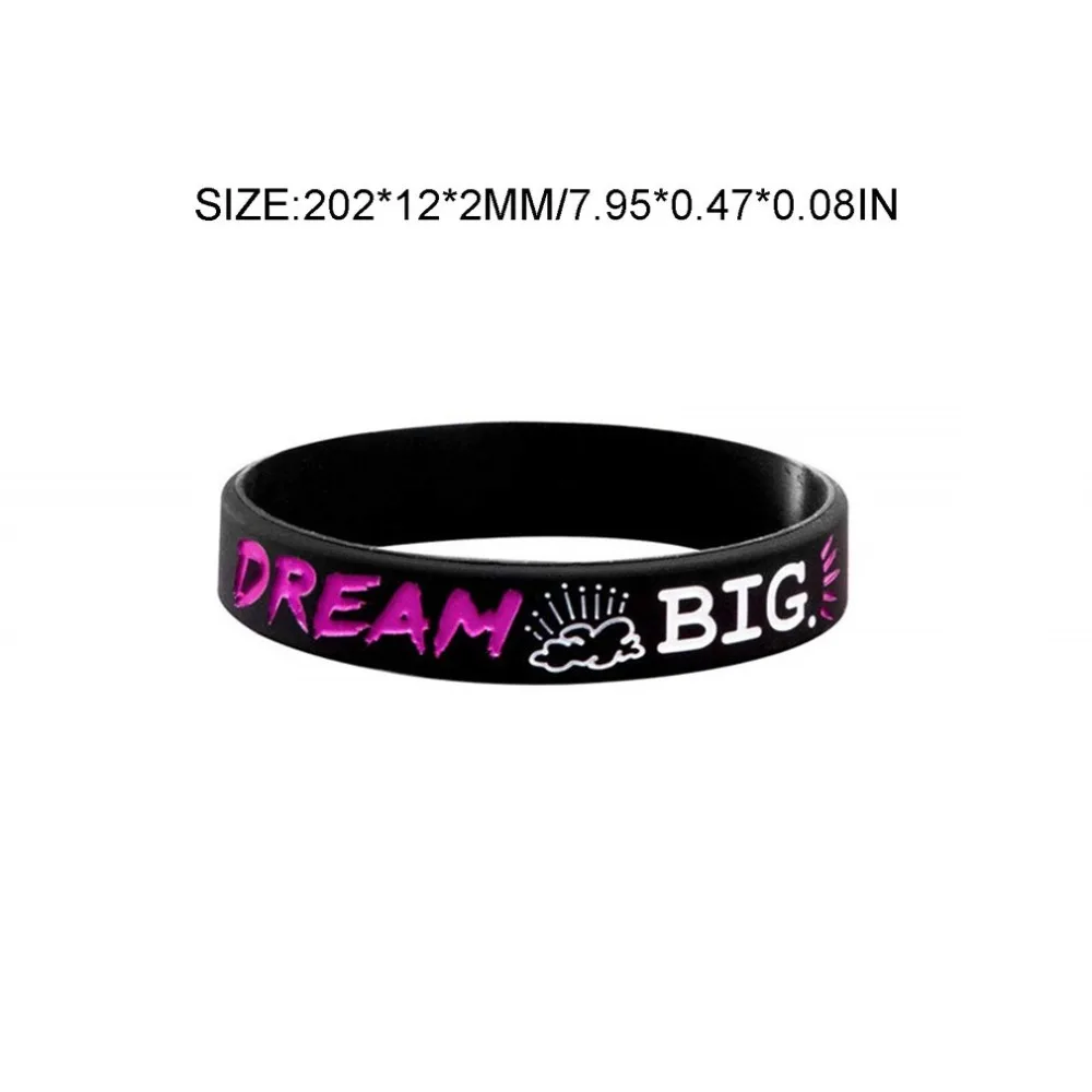 1 шт. модный браслет вокруг популярной одежды Dream Believe Inspire создать качественный силиконовый браслет