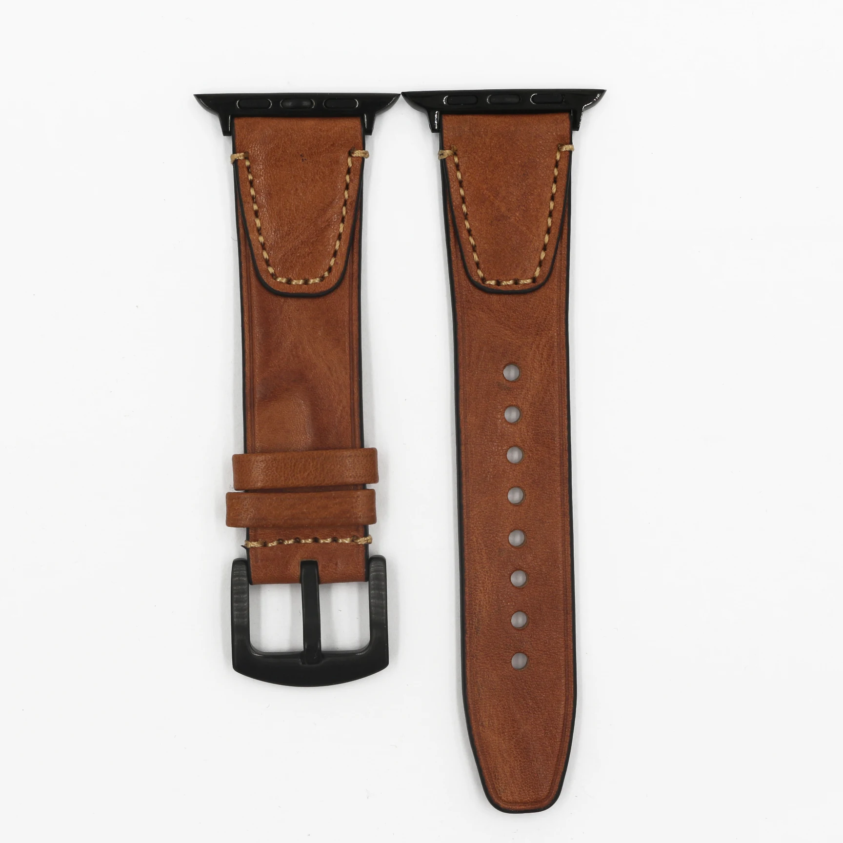Yellow Brown Ремешок URVOI для Apple Watch series 5 4 3 2 1 ретро кожаный ремешок для iwatch 38 40 42 44 мм винтажный дизайн U Стиль мягкий и удобный - Цвет ремешка: Yellow Brown