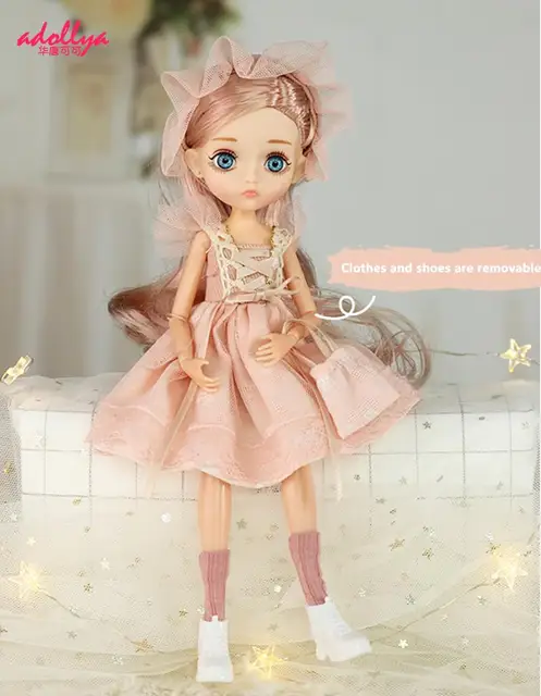 Adollya 1/6 BJD Movable Joints Mini Dolls For Girls BJD Doll Full Set Princess Female Body BJD Accessories Kawaii Toys For Girls 2