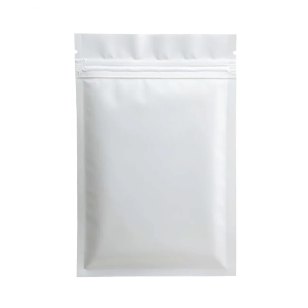 50pcs Matte Black White Heat Sealable Plastic Flat Mouth Ziplock Packaging Bag Smell Proof Aluminum Foil Mylar Ziplock Bags 5