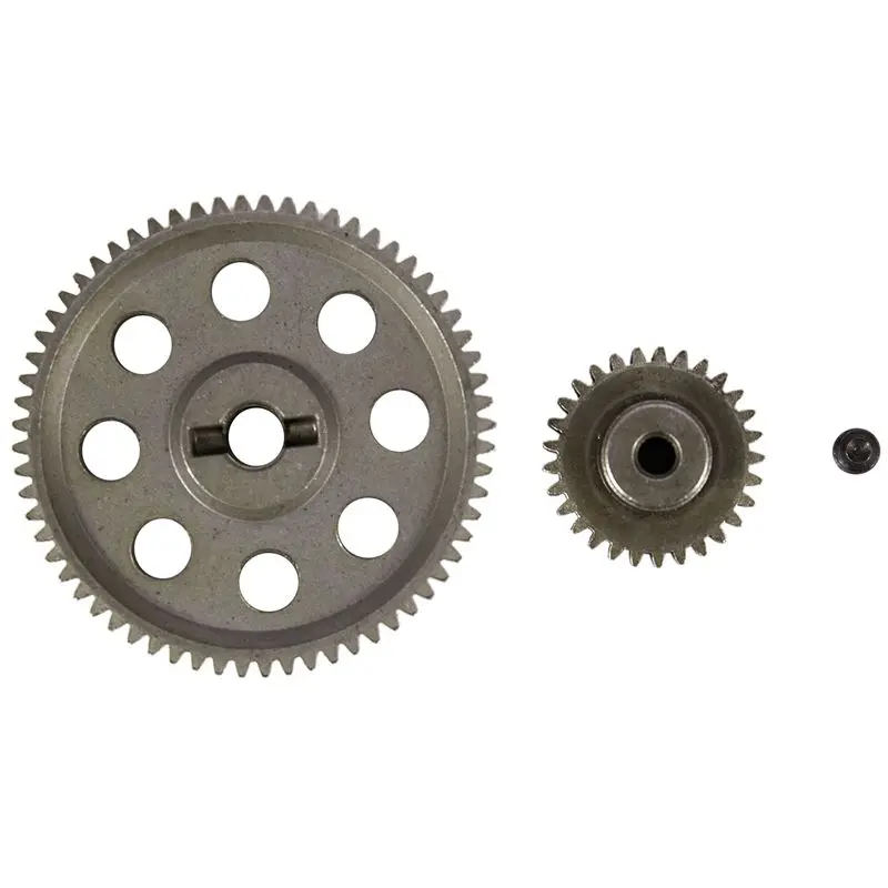 

2Pcs (29T+64T) 11184 & 11181Differential Metal Main Gear 64T Motor Gear 29T for Rc HSP 1/10