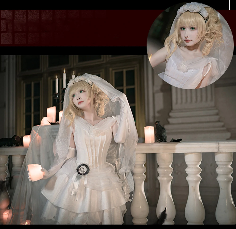 VEVEFHUANG предварительная Аниме Косплей Черный Дворецкий Ciel Phantomhive и Елизаветы белый косплей-костюм свадебное платье для вечерние комплект