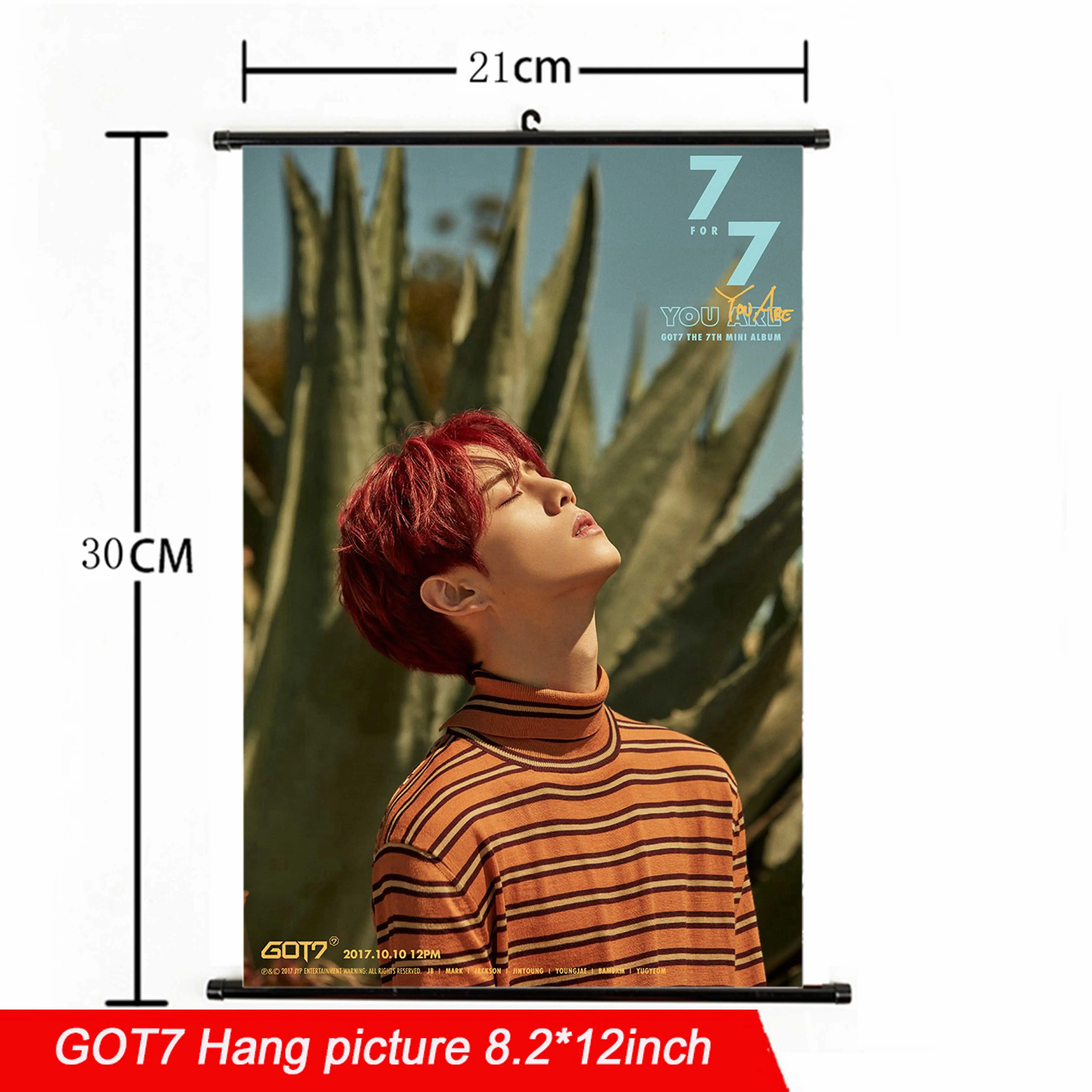 GOT 07 Мода Kpop GOT7 повесить картину 21*30 см Ткань плакат альбом высокое качество GOT7 альбом повесить фото для поклонников Коллекция подарков - Цвет: GOT 07