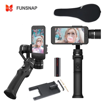 

Funsnap Capture 3-Axis Handheld Gimbal Stabilizer Face tracking Motorized Steadycam for iPhone X Samsung S8 Huawei P20 Pro