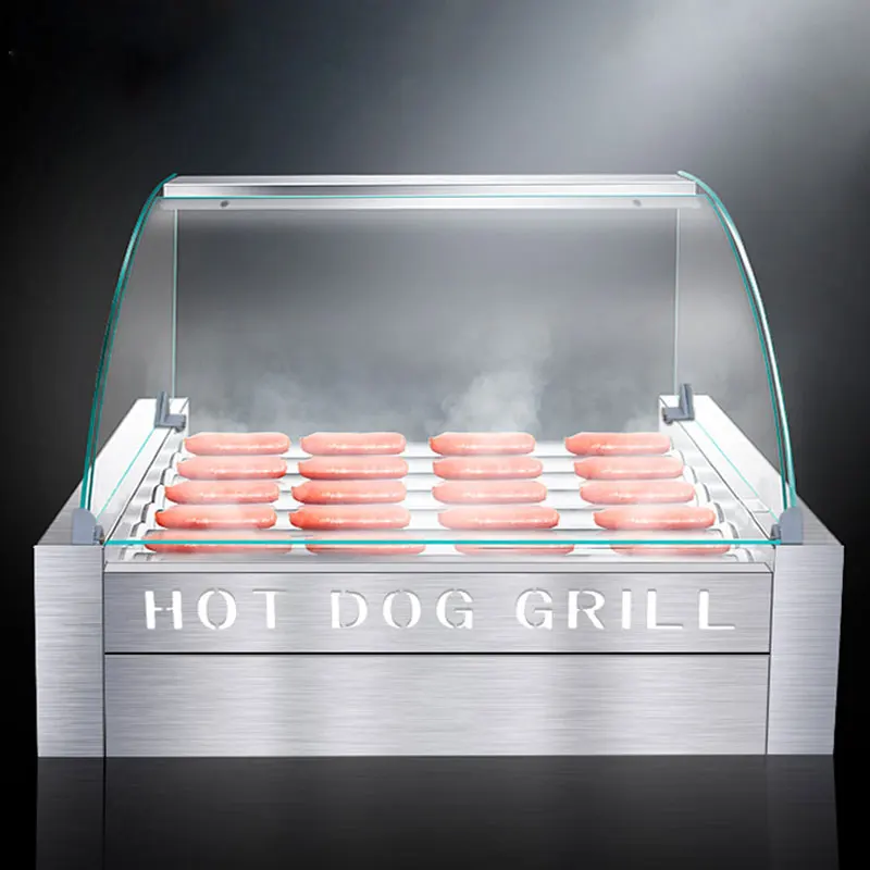 US $204.12 Commercial Small Desktop Grilled Sausage Automatic Temperature Control Multifunctional Hot Dog Machine
