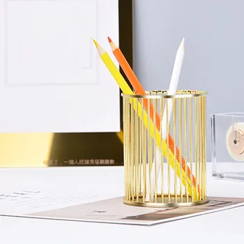 

Stationery Accessories Metal Pen Pencil Holder Desk Stationery Organizer Makeup Brush Storage Estojo Escolar Пенал Dropship #15
