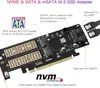 Convertidor Onvian 3 en 1 NGFF y mSATA tarjeta adaptadora de SSD M.2 NVME a PCIe 16X/M.2 SATA SSD a SATA III/mSATA a SATA + 2 Cable SATA ► Foto 3/6
