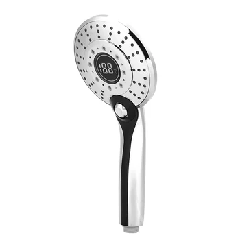

3 Spraying Mode Digital Display Handheld Shower Head With 3-Color Temperature Control LED Light Free Shipping