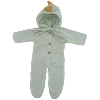 

Fluffy Footed Romperr Set Newborfn Photography Props Baby Overall Outfit Infant Cap Ropmer Shoot Prop