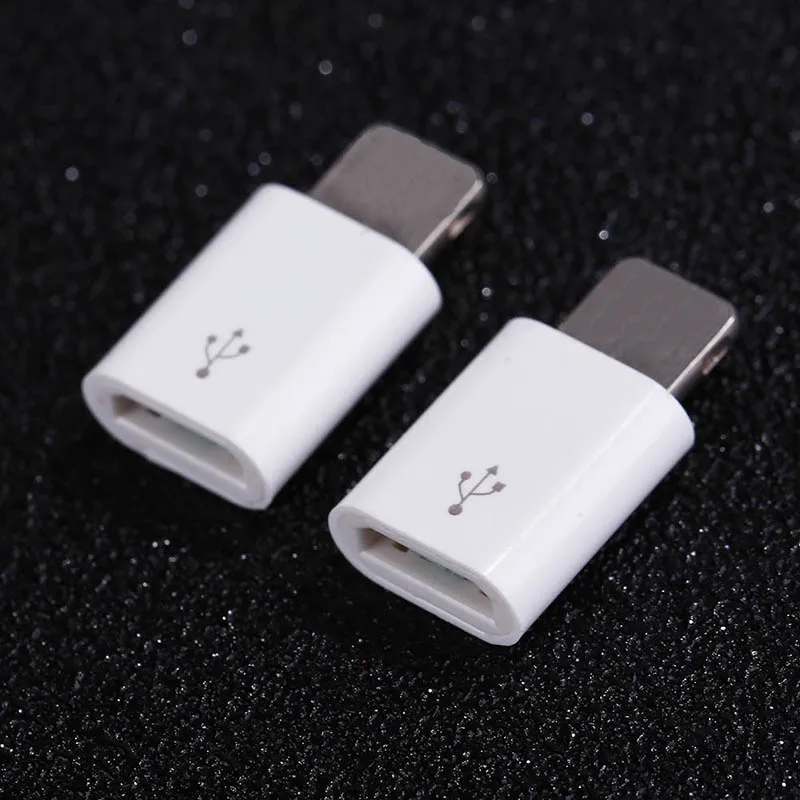 2 шт. микро USB кабель для 8 Pin адаптер для IPhone 8 7 6 6S 5 5S 5C X для Ipad конвертер зарядное устройство Женский адаптер для IPhone
