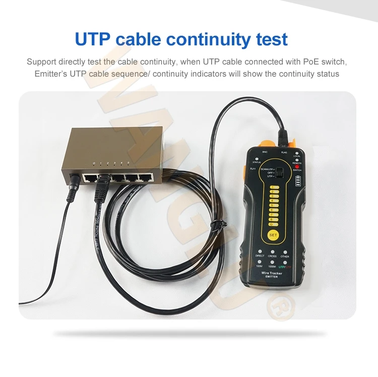 Factory Price Telephone Line CCTV Accessory Cat 6 LAN Cable Tracker Wire Continuity Tester CT-66