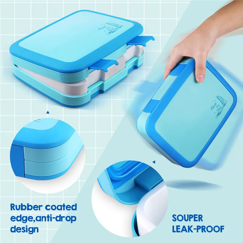 800ml Microwave Food Container Cartoon Bento Lunch Box For Kids BPA Free Bento Lunch Box For Kids With Compartment for Picnic