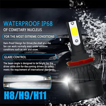 

Front Lamp LED Fog Light High Power LED Headlight Safety Lighting Assembly H8/H9/H11 4000LM Universal