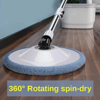

Spin Mop with Bucket for Washing Floors Squeeze Lightning Offers Hands Free 360 Cleaning Round Help Magic Windows Practical Home