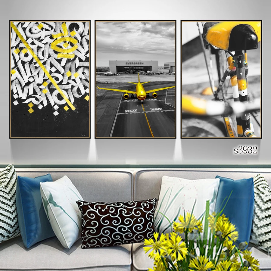 

Airplane Text Pattern Modern Style Wall Art Oil Painting Poster Bedroom Wall Decoration Poster Printing Chaoyang Wall