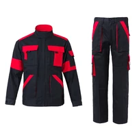 Uniforme de travail pour hommes, veste et pantalon trempés, vêtements de degré, vêtements de travail pour mécanicien, 100% coton 3