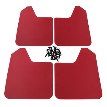 

1 Set Universa Red Mud Flaps Splash Guards Mudflap Mudguards Kit