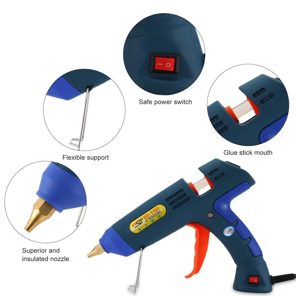 SD SD-1101 100 Вт термоплавкий клеевой пистолет тепловые пушки для DIY ручной работы игрушки ремонтные Инструменты Электрические термоклеевые пистолеты
