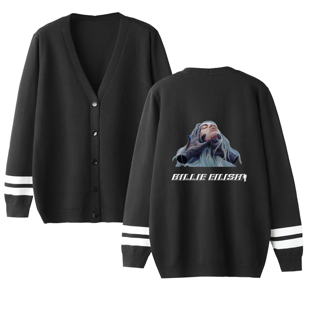 Billie Eilish свитер с принтом для мужчин и женщин, топы, модная спортивная одежда, кардиган унисекс, свитер для мальчиков и девочек, уличная куртка, подарки