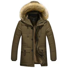 Зимние мужские пальто, размер M-5XL, с капюшоном, с воротником, мужские толстые парки, одноцветные, на молнии, стиль Fly, мужская повседневная верхняя одежда