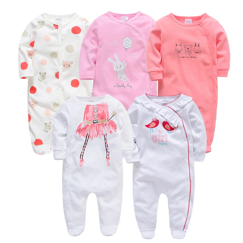Honeyzone/5 шт.; Детский комбинезон с длинными рукавами для новорожденных; Bebe; комбинезон для мальчиков; хлопок; одежда с животными для маленьких девочек; одежда на осень и весну - Цвет: 8587373842