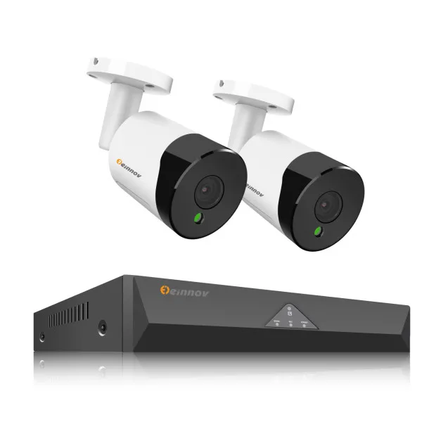 2PCS CCTV Cameras Einnov 4CH 3MP NVR POE CCTV камера система безопасности NVR аудио запись HD P2P наружное видеонаблюдение IR-CUT - Цвет: 2PCS CCTV Cameras