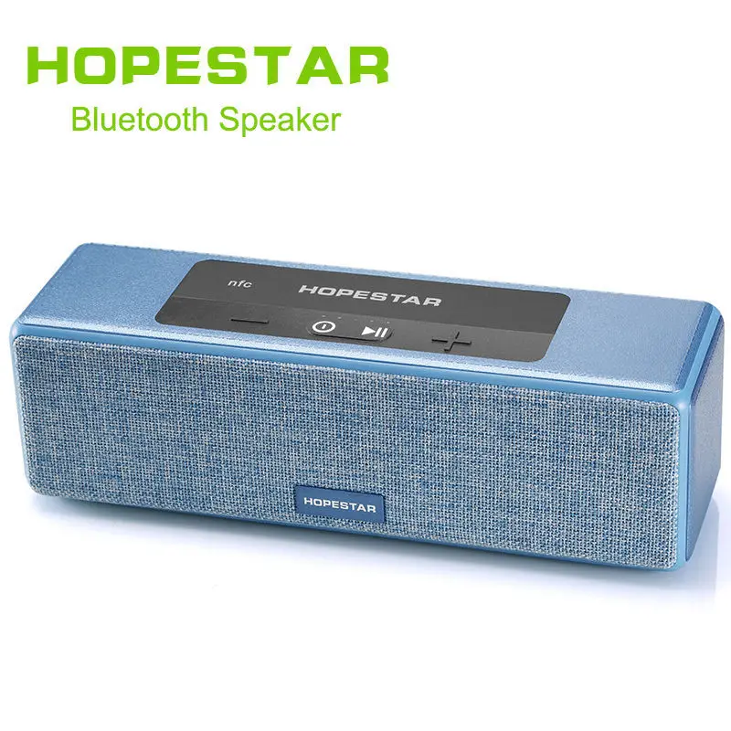 Blue HOPESTAR A5 HiFi беспроводной 18650 2400 мАч bluetooth динамик NFC Сабвуфер Altavoces Soundbar power Bank - Цвет: Blue