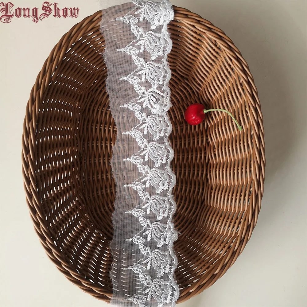 Encaje Vintage De 5 Yardas Para Costura - Blanco, 8.9 Cm Ancho, Ideal Para Bodas Y Manualidades