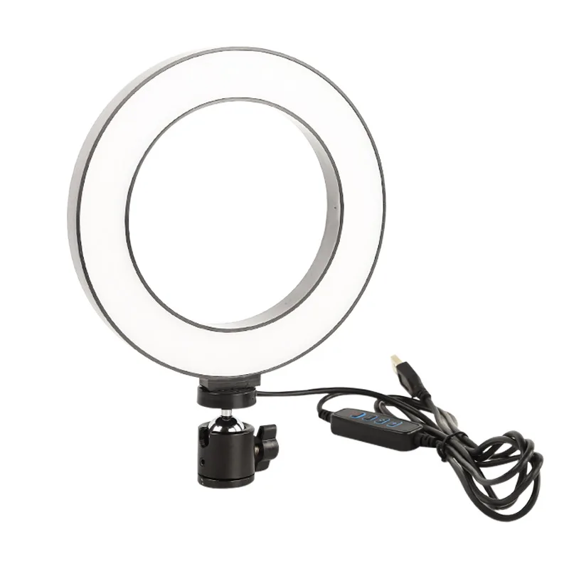 

16/26CM LED 3 Modes Selfie Light for iPhone Tripod and Phone Holder Ring Light Photo LED Camera Fill Light for Video Photography