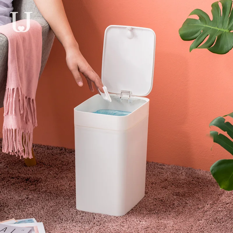 

Youpin Jordan&Judy Large Bucket Trash Can Press with Lid Kitchen Bathroom Living Room Bedroom Trash Can