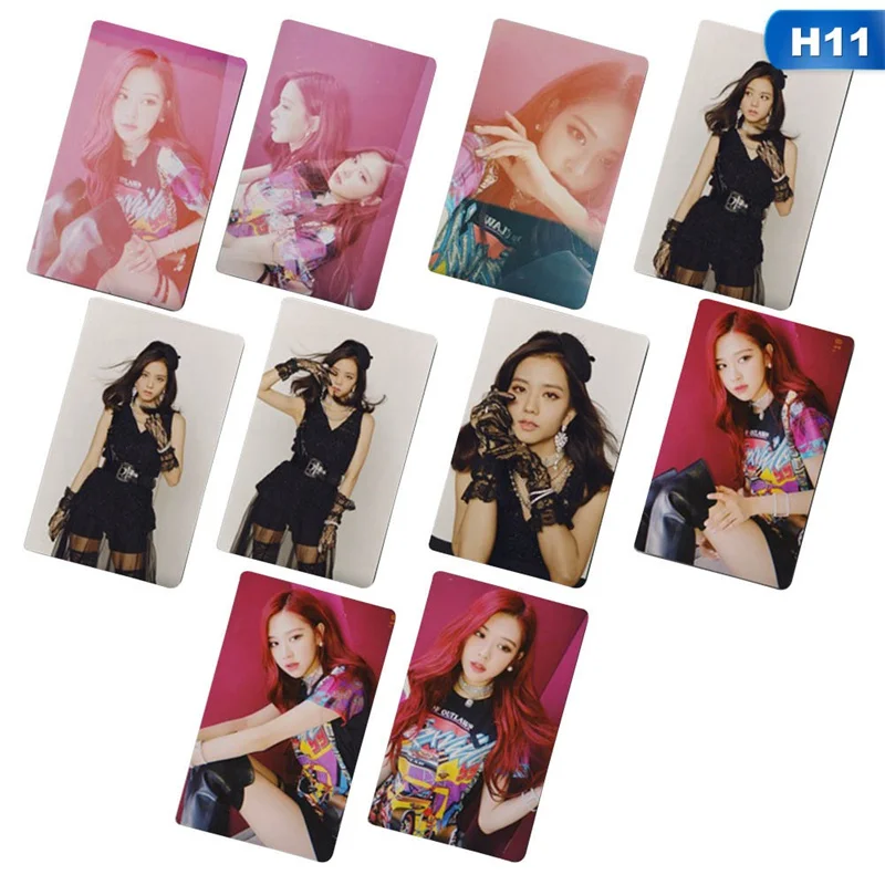 10 шт./компл. KPOP BLACKPINK альбом квадратной вверх самодельная бумага Lomo карта наклейка фото карта наклейка Фотокарта