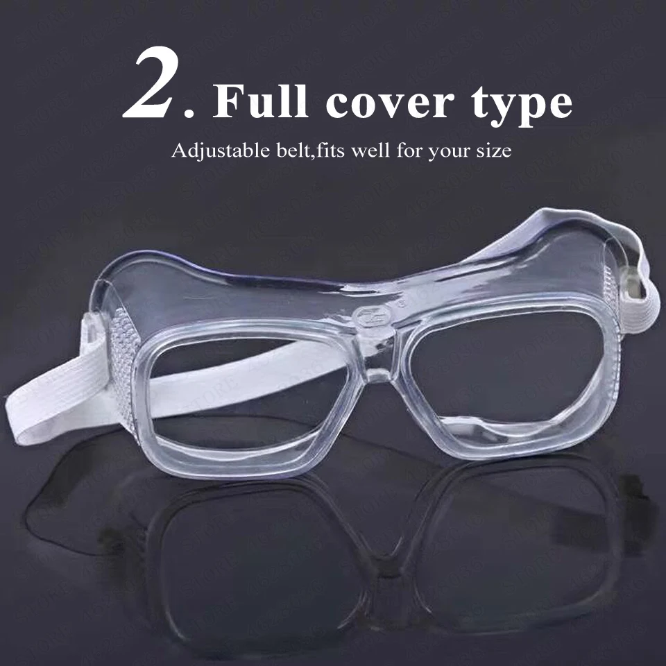 Clear Eye Care Protective Goggles Mask Half Full Covered Eyewear Anti-droplet Labor PPE Glasses Windproof Dustproof Impact-proof
