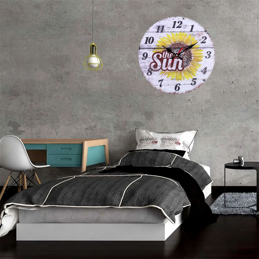 Kitchen Wall Clock Battery Operated Large Easy To Read Vintage Wooden Style For Home Decor Modern Minimalist Wall Clocks Simple