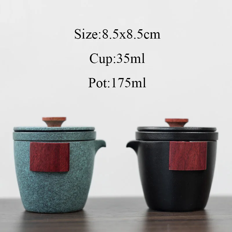 LUWU ceramic teapot gaiwan 2 cups tea sets portable travel tea set travel bag tea set