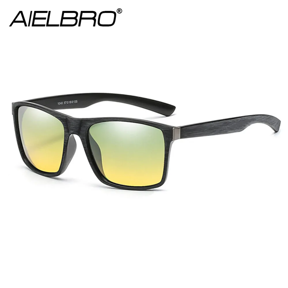 

AIELBRO Men Polarized Sunglasses Day Night Vision Driving Goggles Anti-Glare TAC Lens Fishing Hiking UV400 Sun Glasses