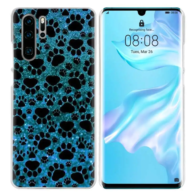 Отпечаток лапы собаки Щенячий чехол для huawei Коврики 30 20 10 P20 P30 Lite Pro P Smart Y9 Prime Honor 8A 8X 10i ПК Чехлы для телефона