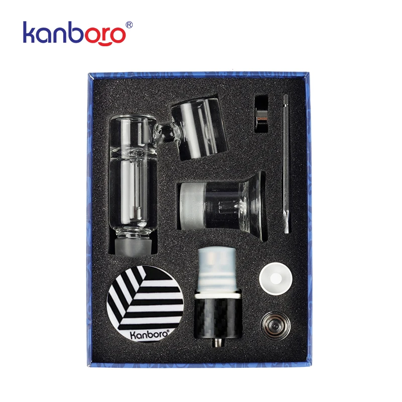 

Kanboro 510 Nail V3 Wax Tank Portable Rig Wax Dab Dry Herb Vaporizer Ceramic Quartz Coil Detachable Heating Rod for 18650 Mod